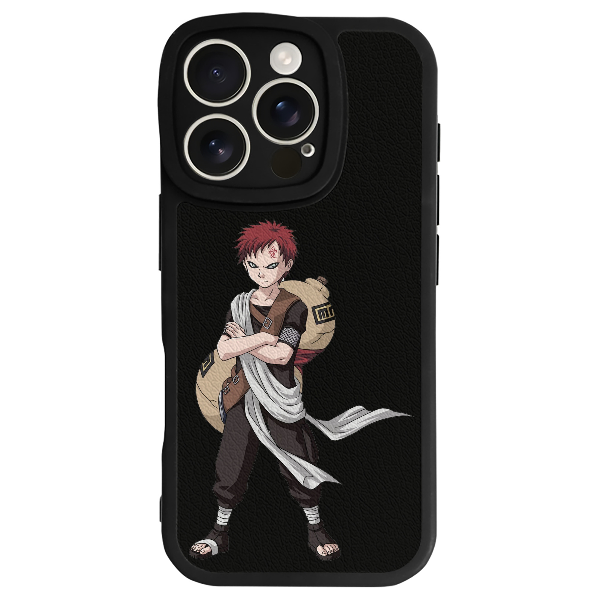 （画像用） NARUTO -ナルト- ガアラ Gaara 【iPhone 16シリーズ対応】シリコンスマホケース（レザー調） 材質：シリコン